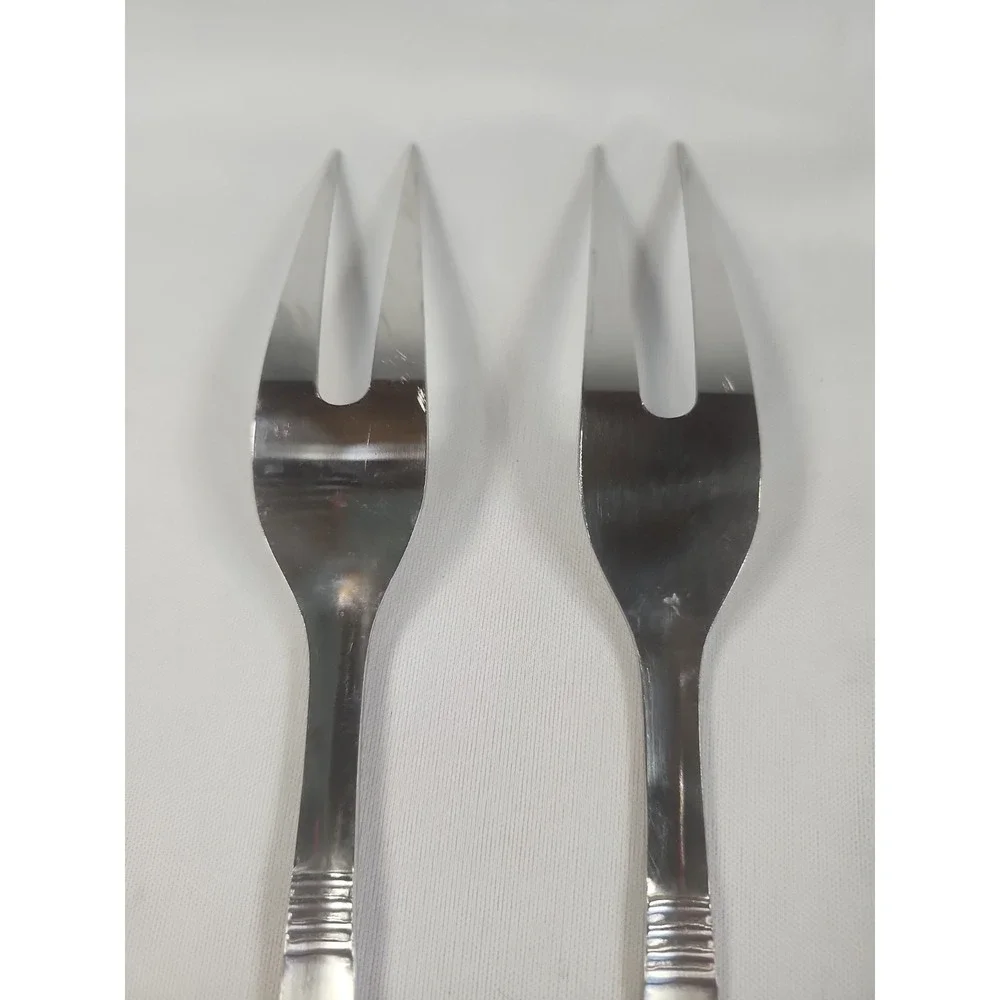 Lot‎ Of 2 Stainless Steal Serving Forks 12.25 Inches X 1.25 Inches